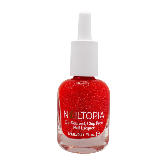 Nailtopia Bio-Sourced Chip Free Nail Lacquer - Vegan And Cruelty Free - Strengthens And Conditions - Delivers Healthy Manicures And Pedicures - Long Lasting - Lose the Tude - 0.41 Oz Nail Polish