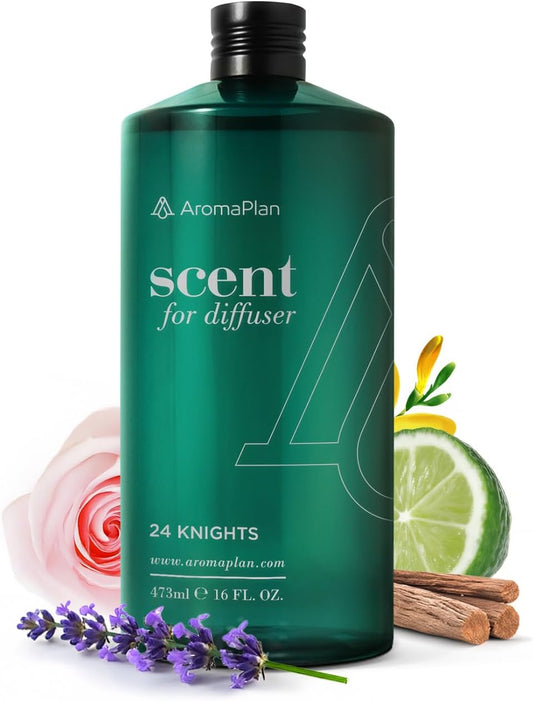 AromaPlan Hotel Scents 24 Knights 16 Fl Oz (473ml), Home Luxury Aroma & Hotel Diffuser Oil- Hotel Diffuser Oil for Aromatherapy- USA Made, Bigger Bottle, Bolder Aroma & Longer Lasting