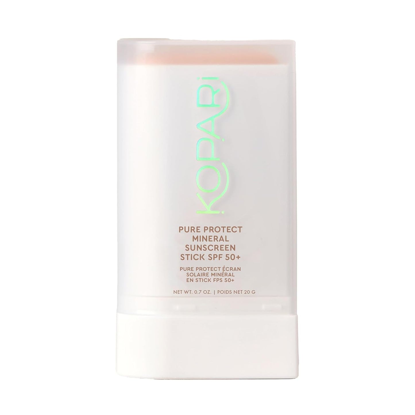 Kopari PURE PROTECT 100% Mineral Sunscreen Stick SPF 50+ Clear Zinc Oxide Face and Body Sunscreen with Hydrating Argan Oil, Shea Butter, Sheer Finish, Ultra-Portable, for Easy Reapplication