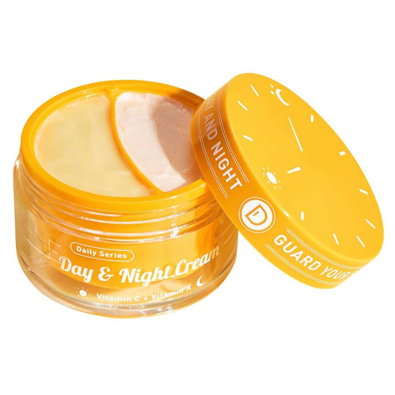 Day/Night Cream Set, Anti-Wrinkle Hydrating Day Gel with Vitamin C, Firming Renewal Night Cream with Vitamin A, 2-in-1 Anti-Aging Duo for All Skin Types, 2 * 1.7 Fl Oz