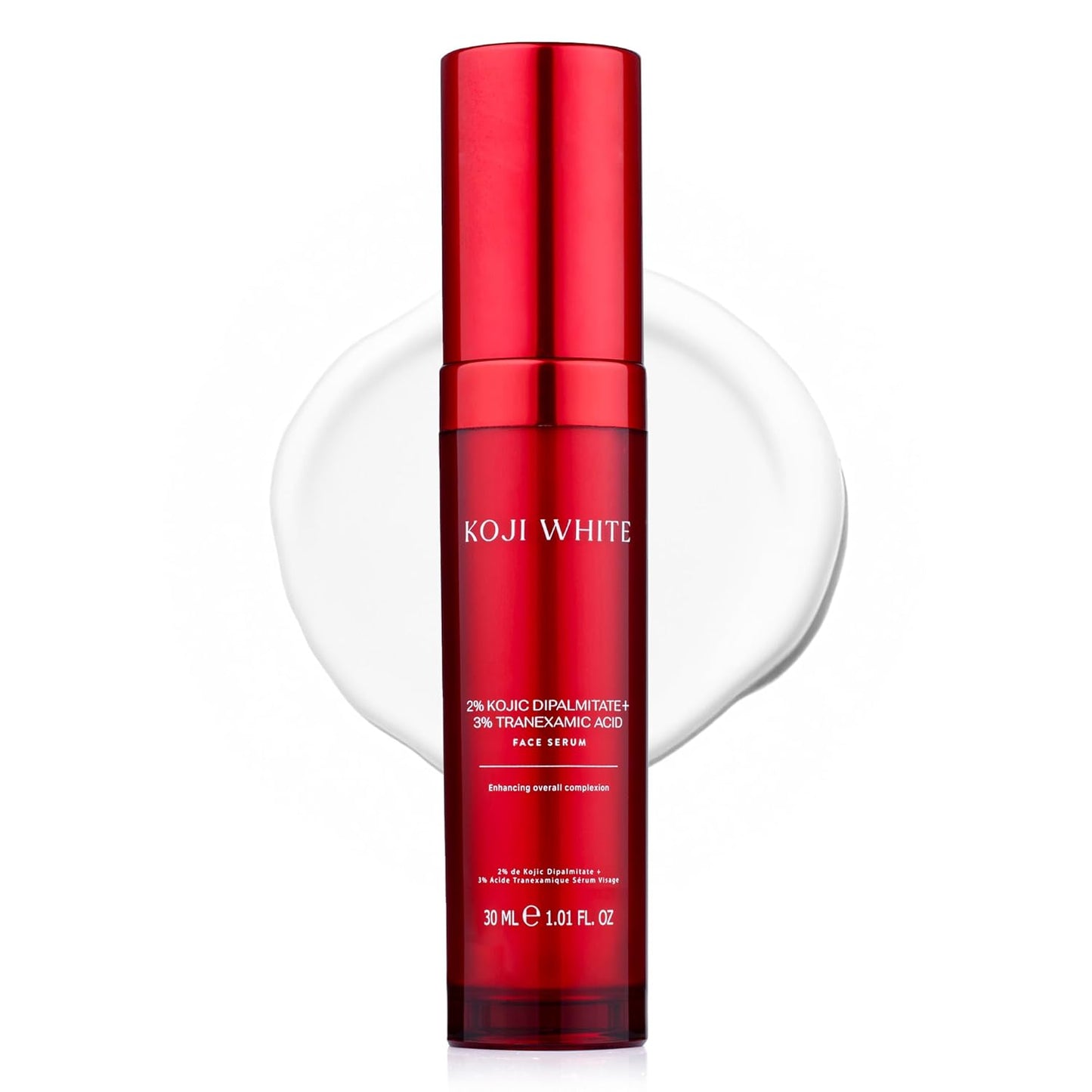 Koji White 2% Kojic Acid Dipalmitate + 3% Tranexamic Acid Serum - Facial Serum for Women, Hydrating with Niacinamide - Vegan, Fragrance-Free, Unscented for Sensitive Skin & Uneven Tone - 1.01 Fl Oz