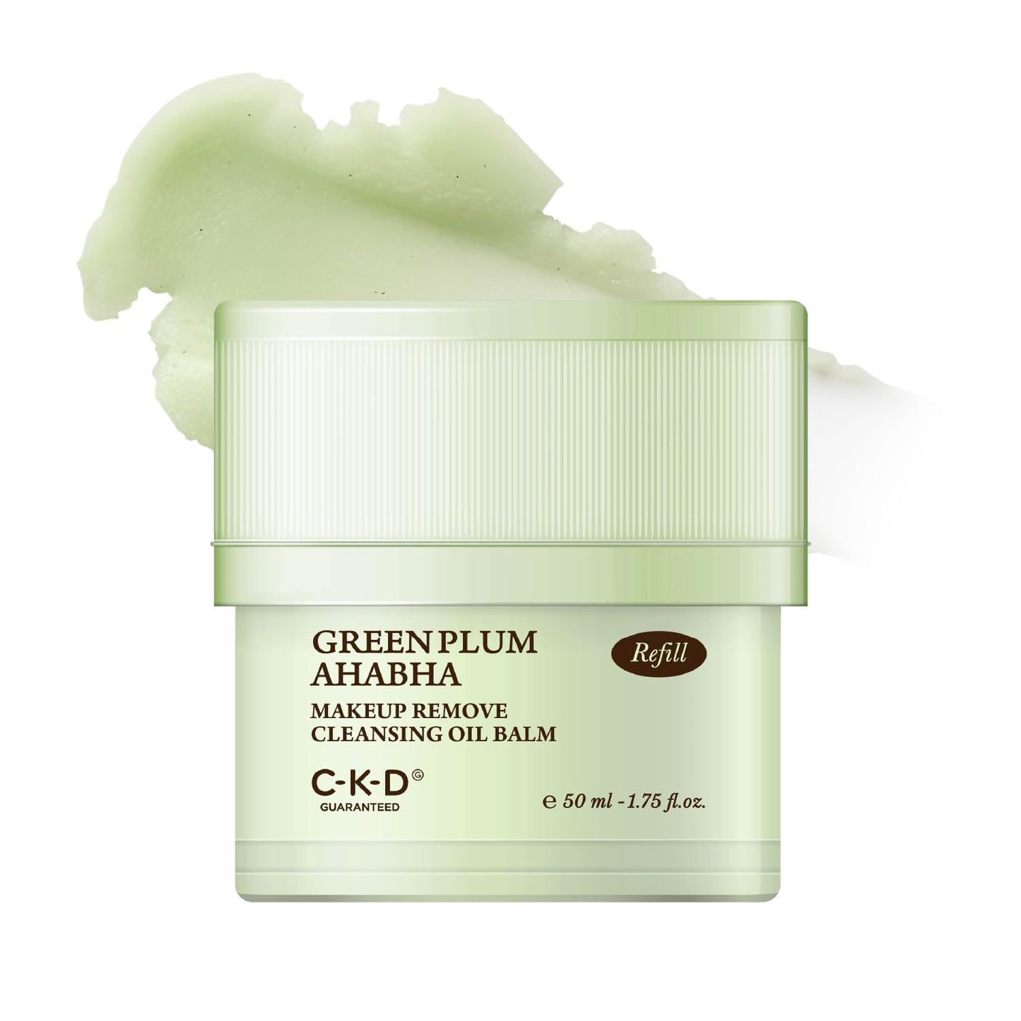 CKD Green Plum AHA·BHA Grinding Cleansing Oil Balm [Refill] - Sherbet Balm Cleanser for Makeup, Sebum & Blackhead Removal. Exfoliating with 4-Acid Complex for All types of Skin.1.75 fl oz