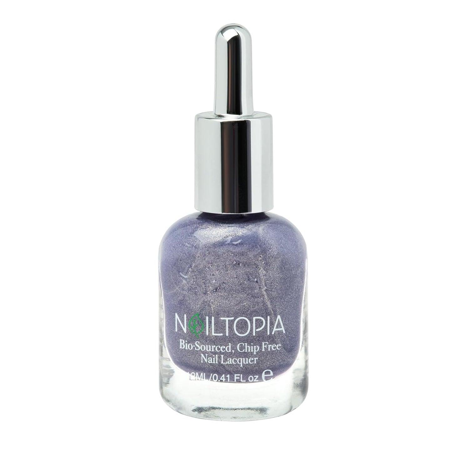 Nailtopia - Plant-Based Chip Free Nail Lacquer - Non Toxic, Bio-Sourced, Long-Lasting, Strengthening Polish - Stay Inspired (Medium Purple With Gold Reflects) - 0.41oz