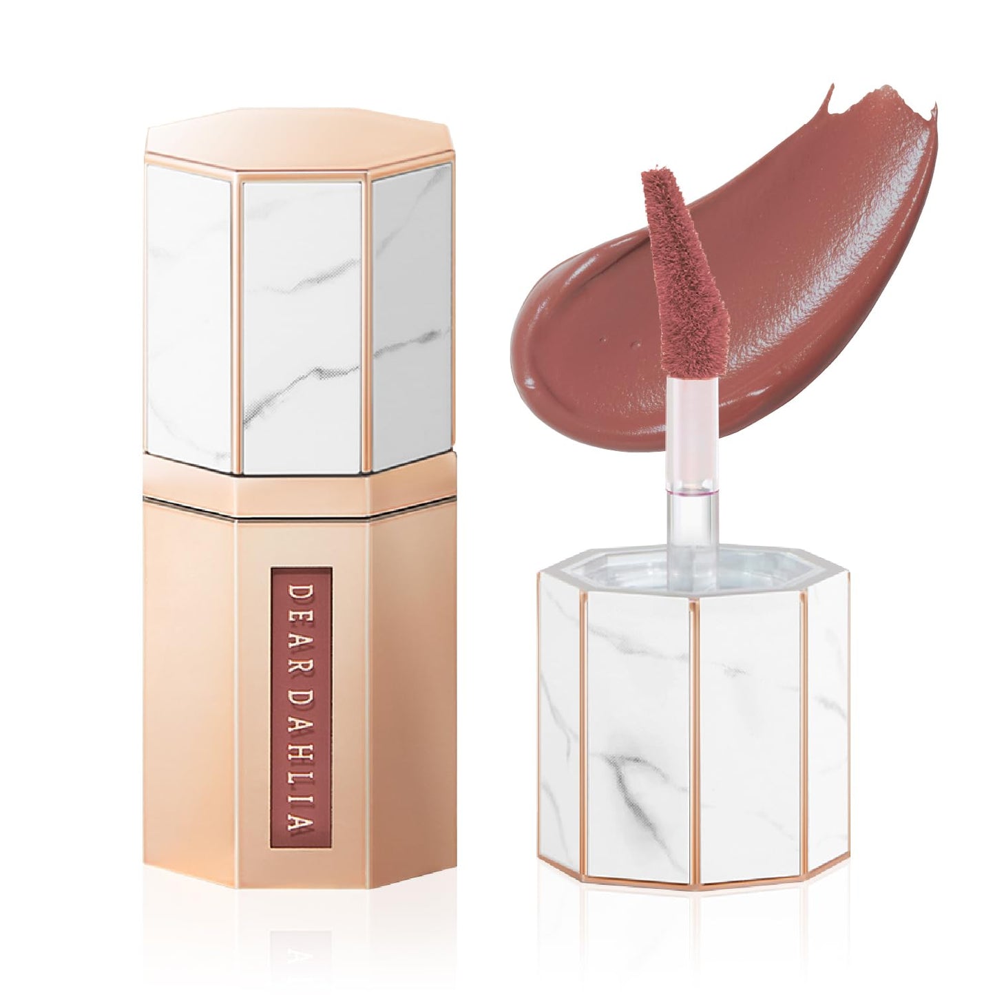 DEARDAHLIA Paradise Dream Velvet Lip Mousse (Button) - Vegan Soft-Matte Lip Tint with Lightweight, Buildable, Long-Lasting Color, Whipped Mousse Texture. Cruelty-Free. 0.21 Fl oz