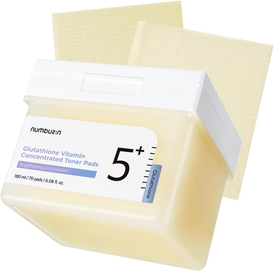 numbuzin No.5 Toner Pads | Vitamin-Niacinamide Concentrated Pad | Double-Sided | Glutathione, Niacinamide, PHA & LHA | Exfoliation, Hyperpigmentation Care | 70 Pads/180 ml