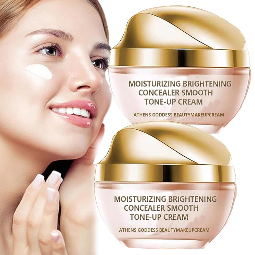 Moisturizing Brightening Concealer Smooth Tone-Up Cream - Ownawant Crema De Maquillaje, Corrector Iluminador Hidratante Crema Tónica Suave, Makeup Cream for Brightening (2)