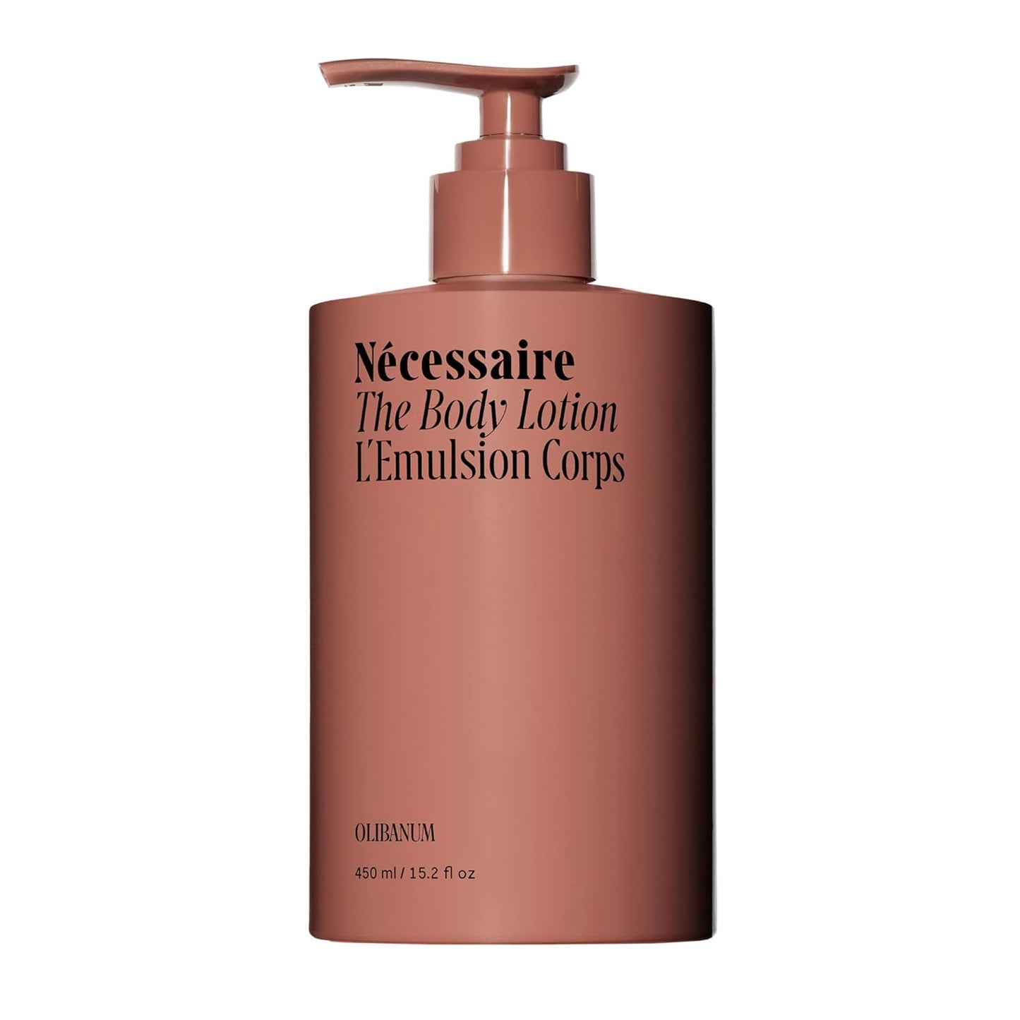 Nécessaire The Body Lotion with Pump – Olibanum Scented Body Moisturizer with Peptides, Niacinamide, Vitamins C/E & Omega 6/9 – Firming Daily Hydration – Dermatologist-Tested, Vegan – 15.2 oz