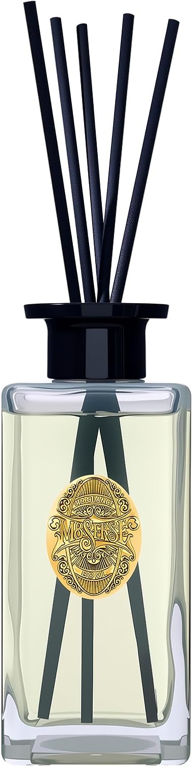 M&SENSE 10.14 oz Large Reed Diffuser Set | Creamy Vanilla Scent Oil Diffuser with Sticks | Hotel Collection Non-Toxic Essential Oil |for Bedroom Bathroom Living Room