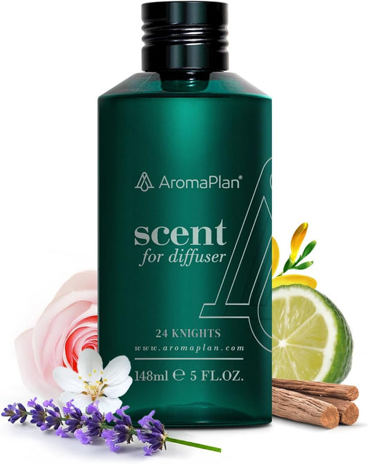 AromaPlan Hotel Scents 24 Knights 5 Fl Oz (148ml), Home Luxury Aroma & Hotel Fragrance Diffuser Oil- Hotel Diffuser Oil for Aromatherapy- USA Made, Bigger Bottle, Bolder Aroma & Longer Lasting