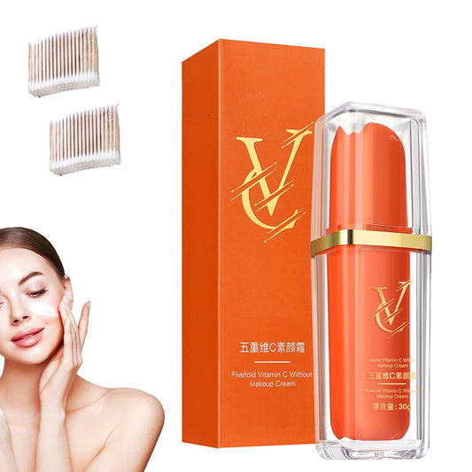 Japanese Vitamin C Makeup Tone Up Cream,Swarous Vitamin C Make up Tone Up Cream,Five Vitamin C Tone-up cream,Japanese CC creams,VC Natural Moisturizing Brightening Concealer for Face (1pc)