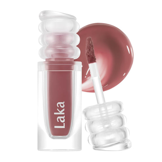 Laka Maxi Glayer Tint 3.8g/0.13oz., Glass Layer of Gloss, Ultra Glow & Vivid Layerable Pigments, High Shine Lip Oil, K-Beauty (#612 Contour)
