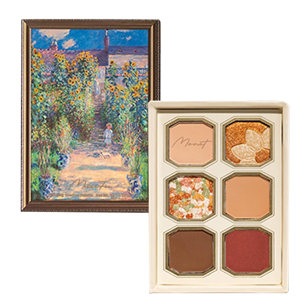 MilleFee Painting Eyeshadow Palette (05 Monet's garden) Warm Deep, Cruelty-Free, Smudge-Proof