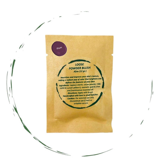 BeNat. REFILL. Blush Powder, PLUM. Made with Fewer, all-Natural Ingredients. 0.4-oz. Packed in a Beautiful Bamboo, Eco-friendly Case.