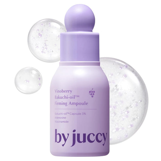 By Juccy Vinoberry Bakuchi-oil 30,000 ppm Firming AmpouleㅣWrinkle-Softening & Texture-Perfecting | Bakuchiol, Viniferatrol, Peptides, Cica | Skin ElasticityㅣKorean Skincare | By Juicy | 1.01 Fl.oz