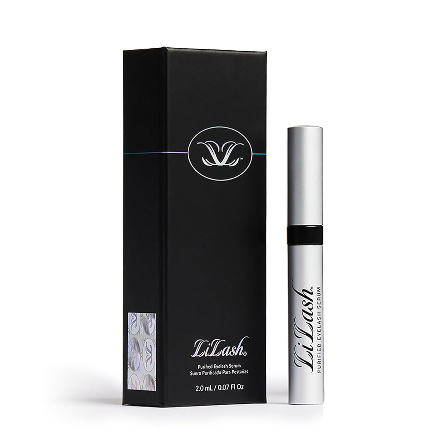 LiLash Purified Eyelash Serum to Grow Longer & Fuller-Looking Lashes - Eyelash Growth Enhancer, Safe for Use with Contacts, Lash Extensions, Sensitive Eyes - Vegan & Cruelty-free (2mL, 90-Day Supply)