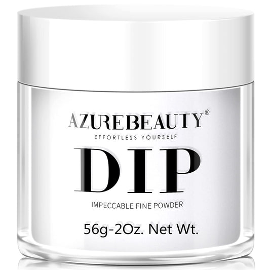 AZUREBEAUTY Dip Powder Clear Color 2Oz/56g, Basic Transparent Acrylic Dipping Powder Crystal French Nail Art Starter Manicure Salon DIY at Home, Odor-Free, Long-Lasting, No Nail Lamp Needed