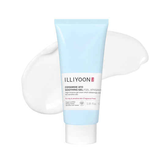 Illiyoon Ceramide Ato Soothing Gel - Vegan Facial Moisturizer for All Skin types, 5.9 Fl Oz (175ml)