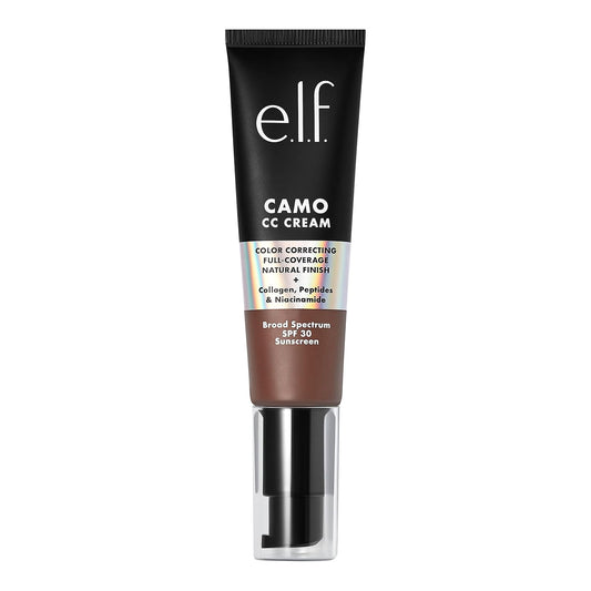 e.l.f. Camo CC Cream, SPF 30 Color-Correcting Medium-To-Full Coverage Face Foundation, Delivers An Airbrushed Finish, Vegan & Cruelty-Free, Rich 620 W