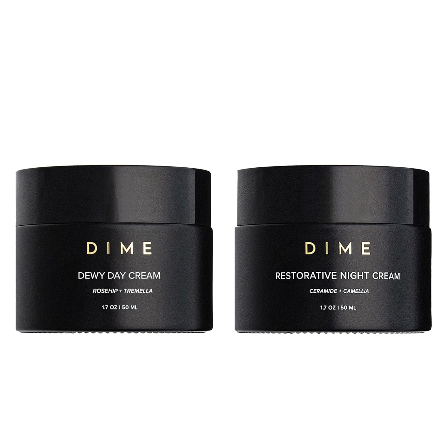 Dime Beauty Moisture Set - Includes Dewy Day Cream + Restorative Night Cream (50 ml Each)