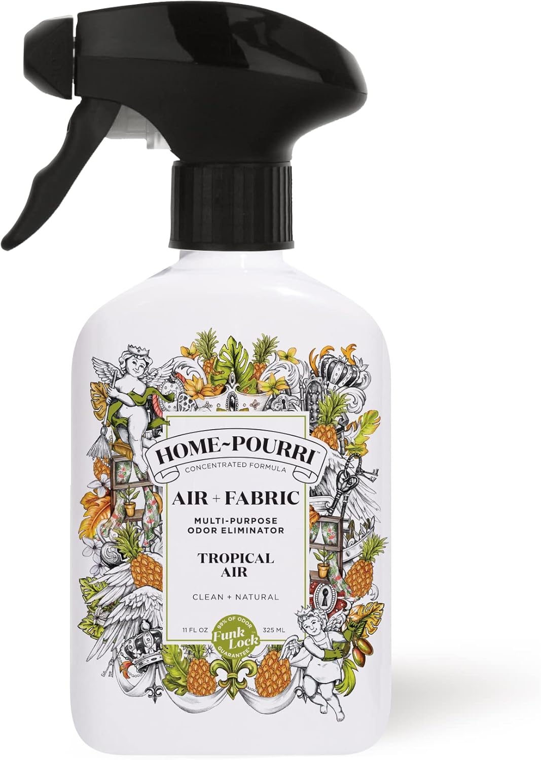 Home-Pourri Air + Fabric Multi-Purpose Odor Freshener Spray, Tropical Air, 11 Fl Oz - Pineapple, Jasmine and Sandalwood