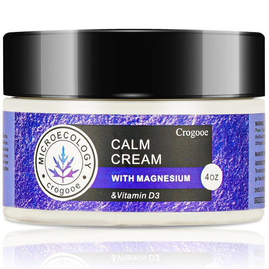 2025 Updated Magnesium Cream for Sleep: Nighttime Magnesium Lotion for Pain & Leg Cramps, Muscle Relaxation, Calm, Deep Hydration, Skin Care for Kid, Men, Women (Lavender)