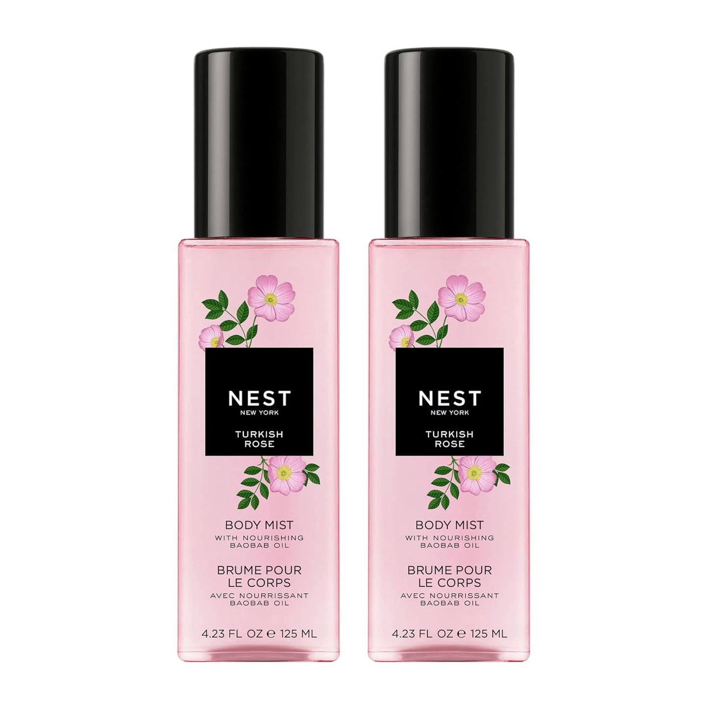 NEST New York Turkish Rose Body Mist - 125 mL Each, Pack of 2 - Vegan & Cruelty Free