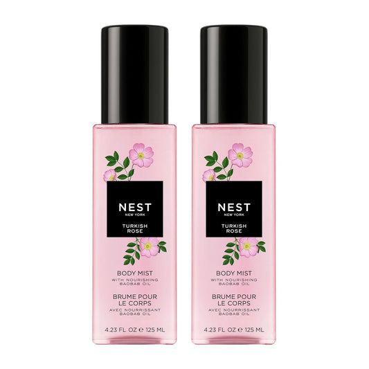 NEST New York Turkish Rose Body Mist - 125 mL Each, Pack of 2 - Vegan & Cruelty Free