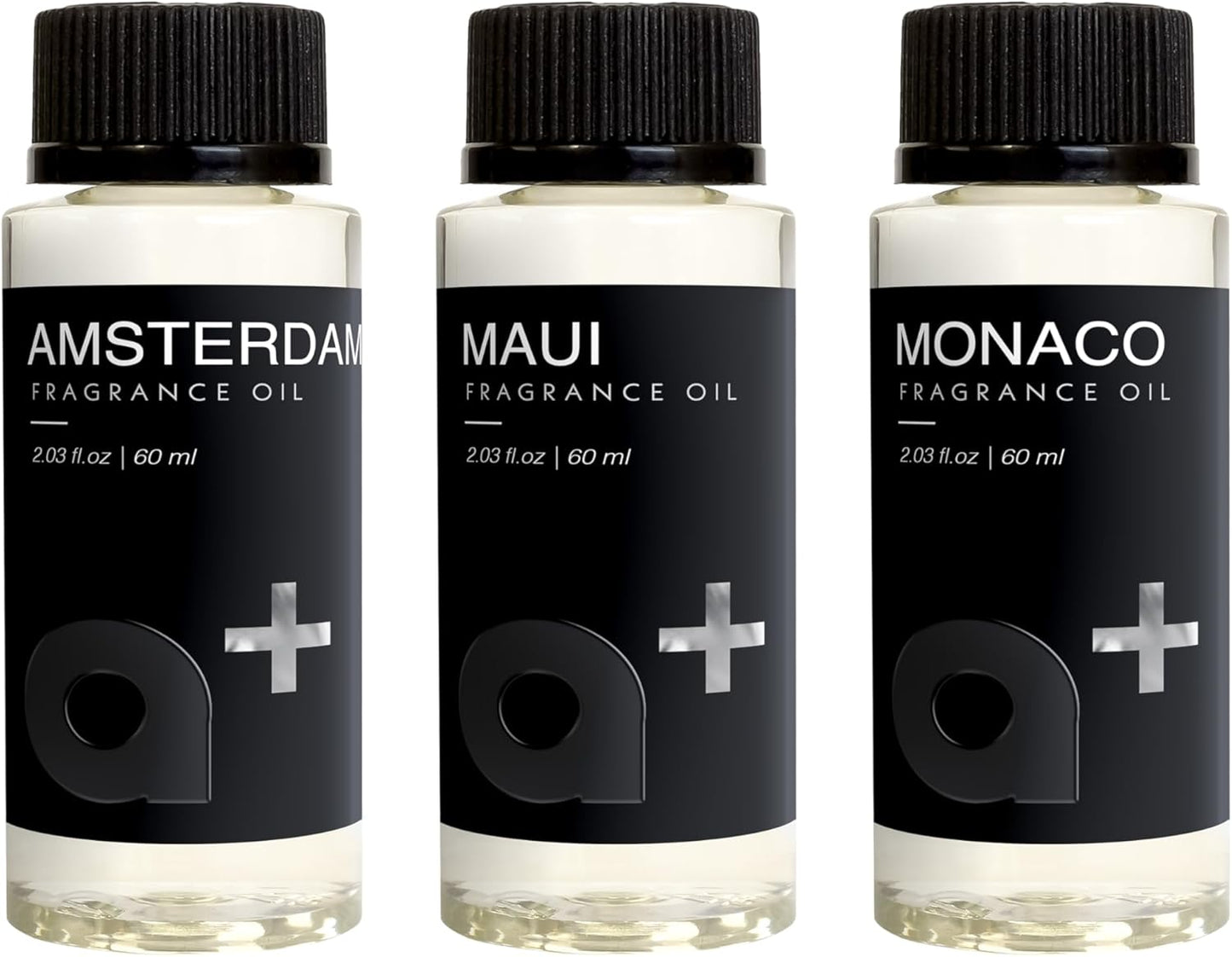Aromar+ Fragrance Oil – Signature Set – Amsterdam, Maui & Monaco – Inspired by F ing Fabulous, Marfa Perfume & Mont Blanc – 60mL Bottles (Pack of 3)
