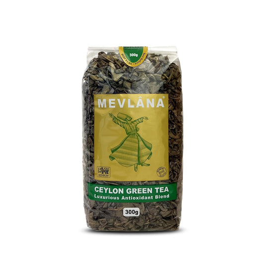 MEVLANA - Ceylon Green Tea | Naturally Low in Caffeine Content | Finest Taste & Flavour | Loose Leaf Green Tea with Refreshing Aroma | Freshly Packed in Sri Lanka | 300g