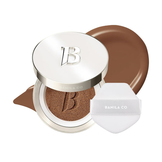 BANILA CO Covericious Ultimate Cover Cushion | Up to 100HR Long-Wear Foundation | 20 Shades for All Skin Tones | Matte & Lightweight Finish | Korean Cushion Foundation (14g / 0.49 oz), 38N CHESTNUT