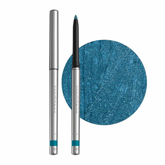 Sandstone Scandinavia Hypoallergenic Waterproof Eyeliner - Fragrance Free Metallic Eye liner - Vegan and Cruelty Free Eye Pencil - Eyeliner Pencil for Sensitive Eyes (Blue Ice)