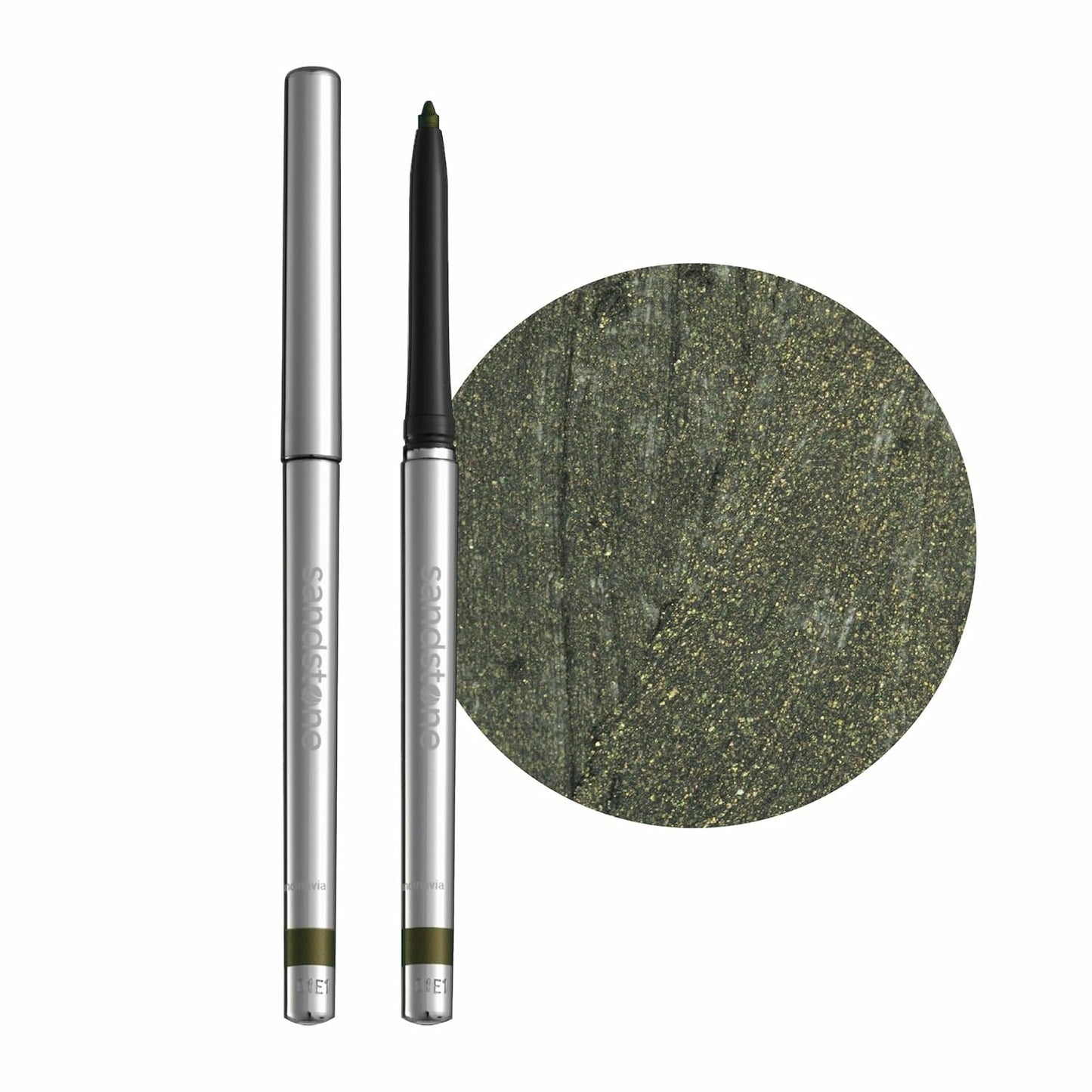 Sandstone Scandinavia Hypoallergenic Waterproof Eyeliner - Fragrance Free Metallic Eye liner - Vegan and Cruelty Free Eye Pencil - Eyeliner Pencil for Sensitive Eyes (Green Envy)