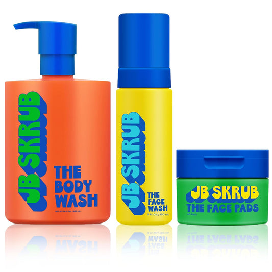 JB SKRUB The Face Pads, Face Wash, and Body Wash: Kid, Tween, and Teen Skin Care Essentials: Boost Confidence, Fight Acne, and Conquer Funk with Freshness