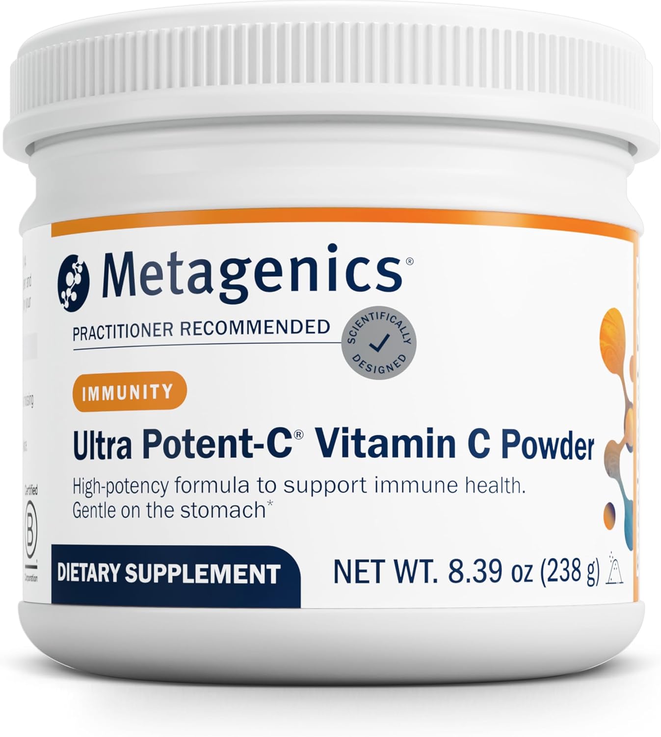 Metagenics Ultra Potent-C Vitamin C Powder - Immune Support Supplements* - Gentle On Stomach - with Bioflavonoids, L-Glutathione & L-Lysine - Non-GMO - Gluten-Free - 8.39 oz
