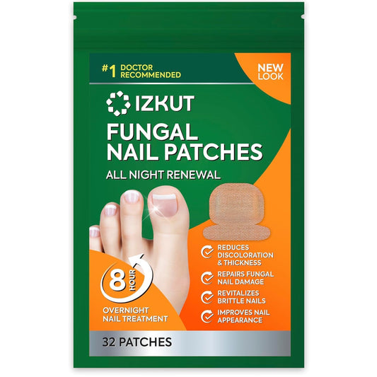 Toenail Fungus Treatment Extra Strength: Nail Fungus Treatment Patches for Toenail and Fingernails - 8-Hour Nighttime Renewal with 1% Tolnaftate - 32 Patches