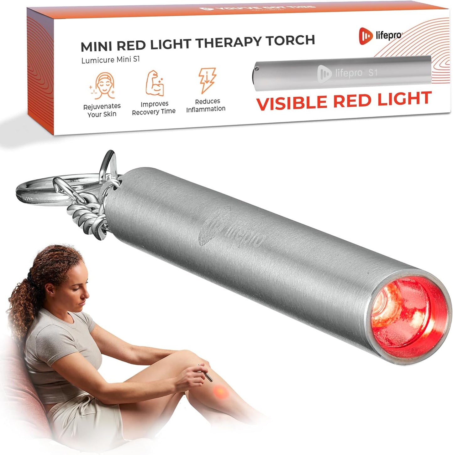 Lifepro Infrared & Red Light Therapy for Body Joints & Muscles Wellness Support, Portable Red Light Therapy Device, Near Infrared Light Therapy for Body & Face - Use 3 wavelengths