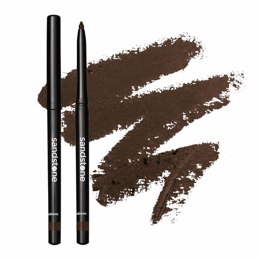 Sandstone Scandinavia Waterproof Eyeliner Pencil - Vegan Hypoallergenic for Sensitive Eyes - Smudge Proof - Fragrance Free - Smooth (Brown)