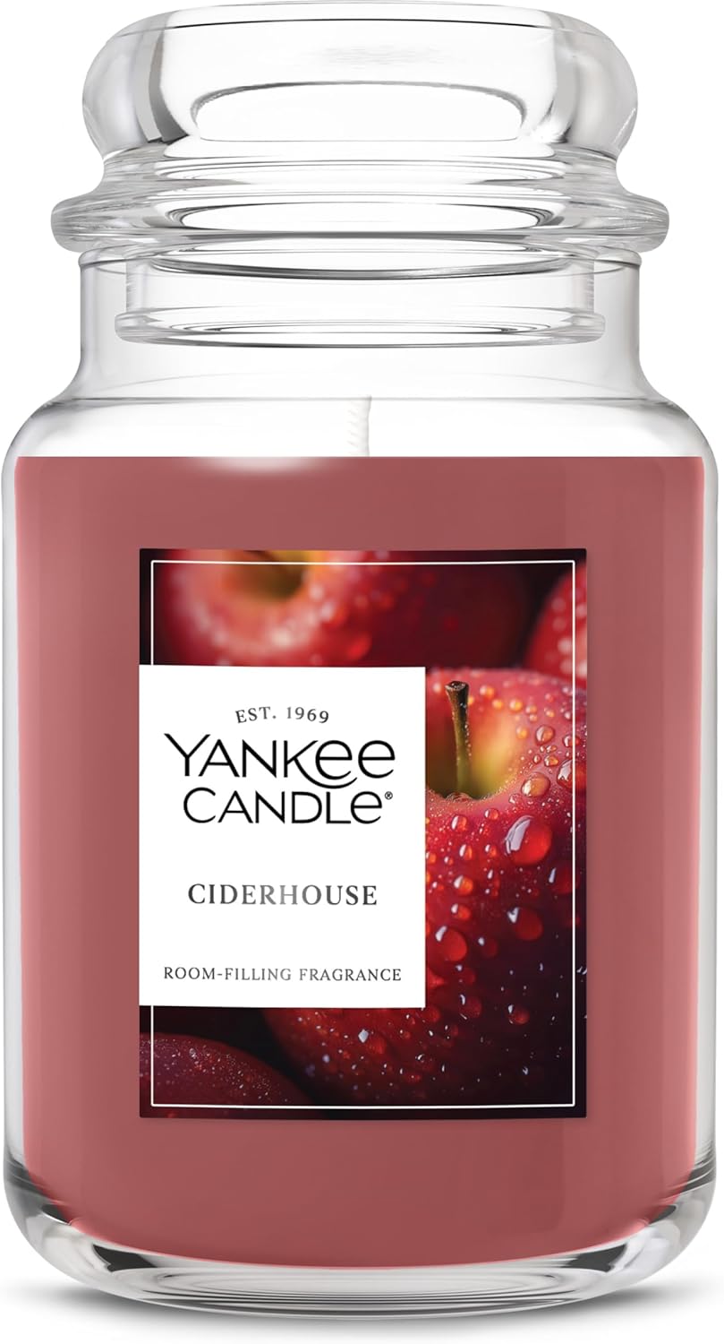 Yankee Candle, Ciderhouse Fall Scented Candle, 22oz Large Jar with up to 150 Hour Burn Time