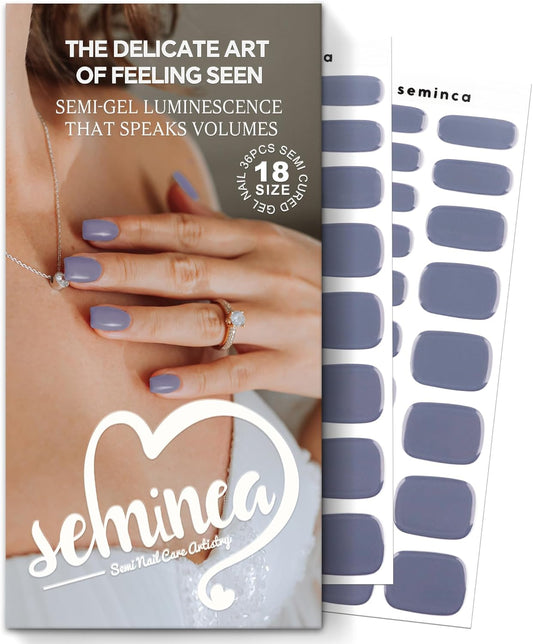 Semi Cured Gel Nail Strips-Hot Yoga Proof Nail Wraps,Flexible Press Ons for Pilates,Gym & Sauna Safe,Salon-Quality,Long Lasting Works with Any UV/LED Lamps(Cream Cloud)