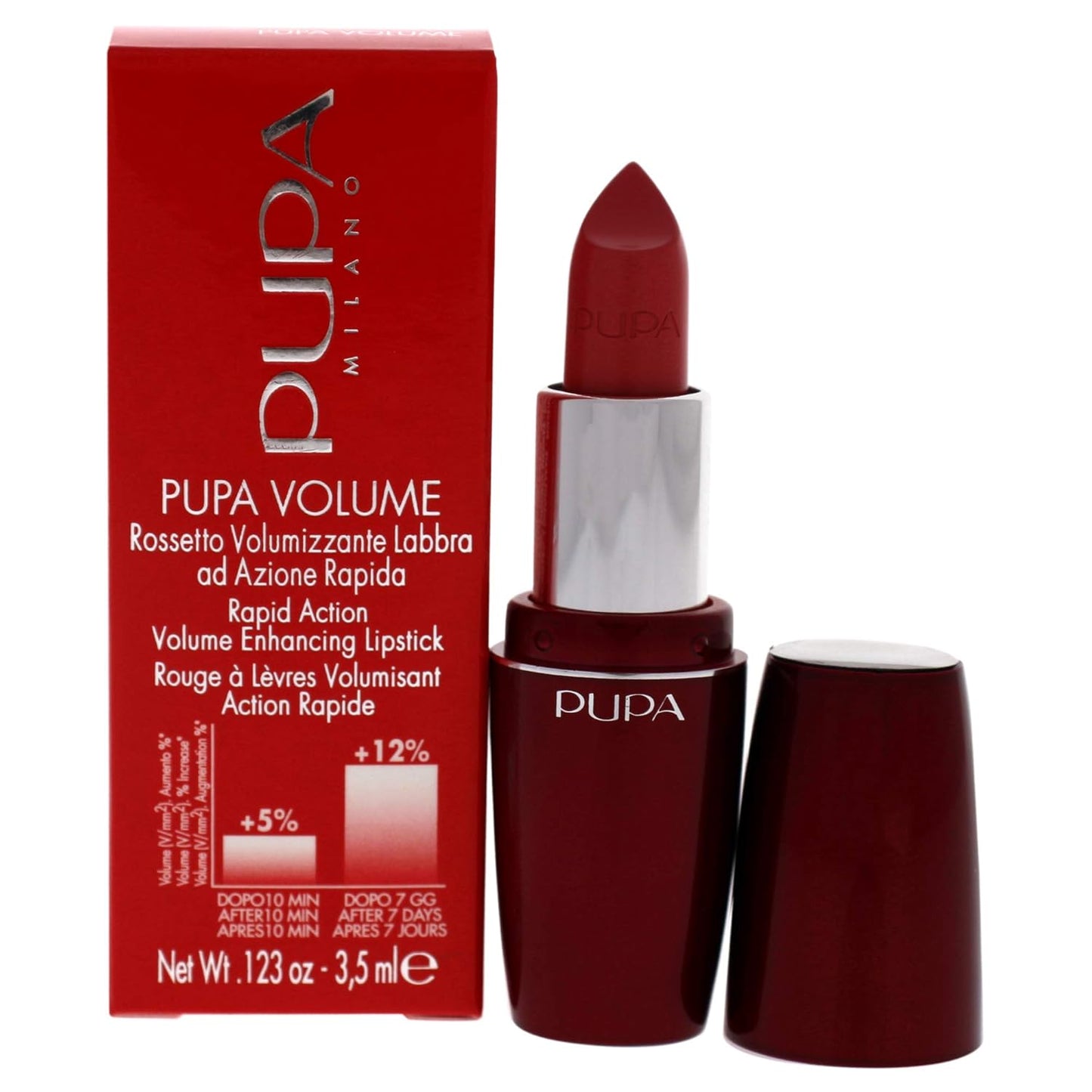Pupa Milano Pupa Volume Rapid Action Enhacing Lipstick - 102 Romantic Rose for Women - 0.123 oz Lipstick