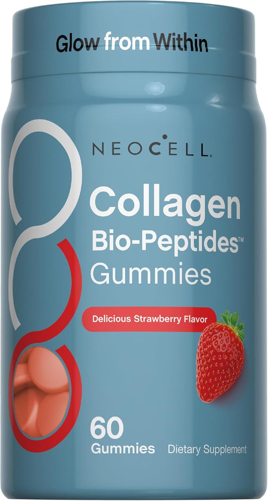 NeoCell Collagen Peptides Gummies | 60 Count | Types I & III | Advanced Formula Supplement | for Women and Men