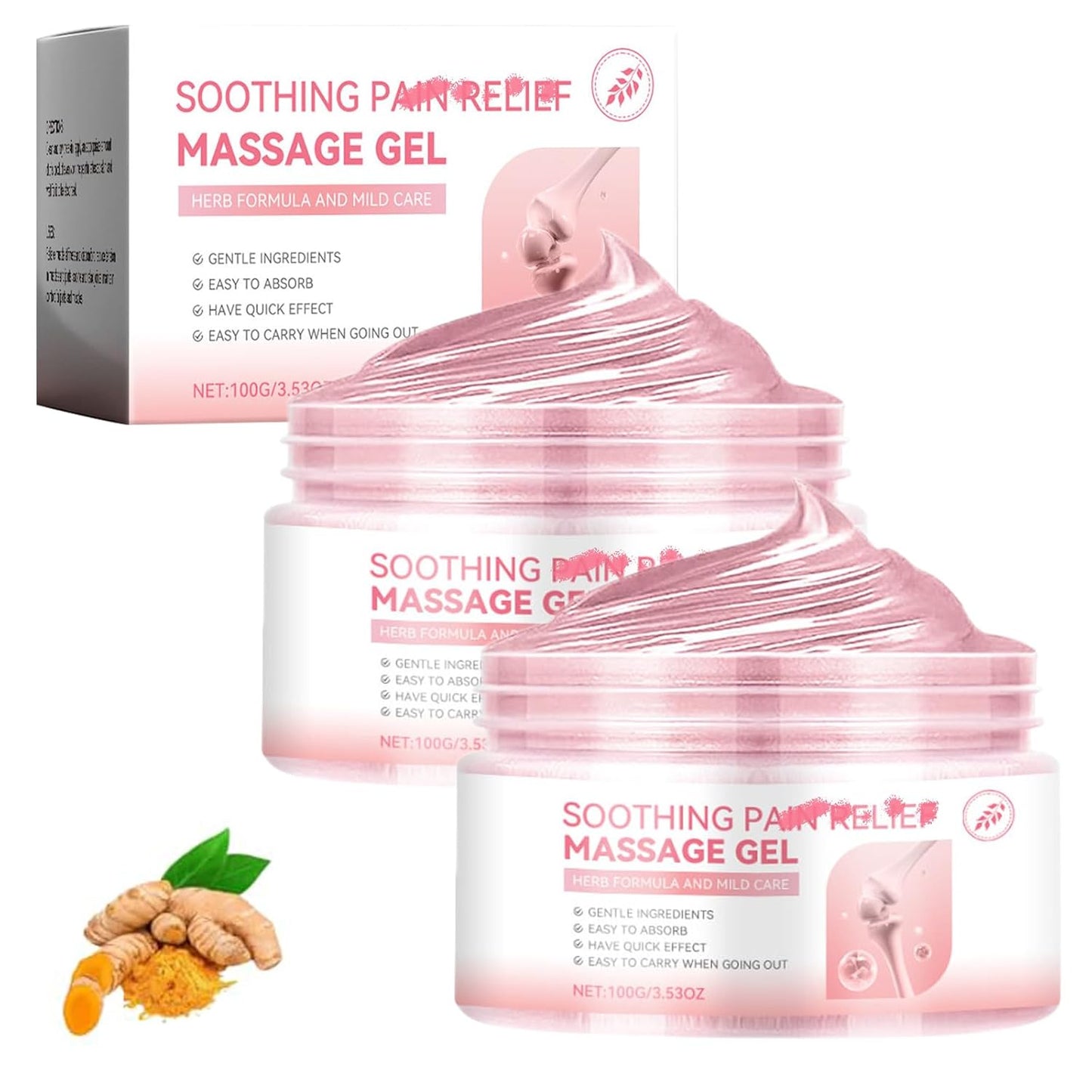 Kresin Joint Pain Gel, Soothes Hands, Neck, Feet, Knees and Lumbar for Joint Activities Throughout The Body (Pink2, 3.53 Ounce (Pack of 2))