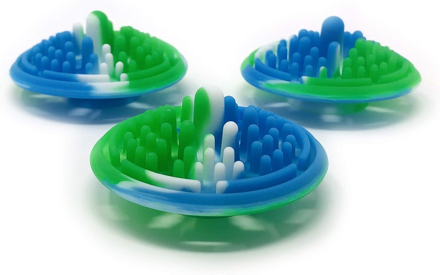 Paint Puck Paint Brush Cleaner (3-Pack, Earth) – Reusable Silicone Insert with Suction & Nubs for Cleaning Acrylic, Oil & Watercolor Brushes – Fits Cups for Classroom, Studio & Home Use