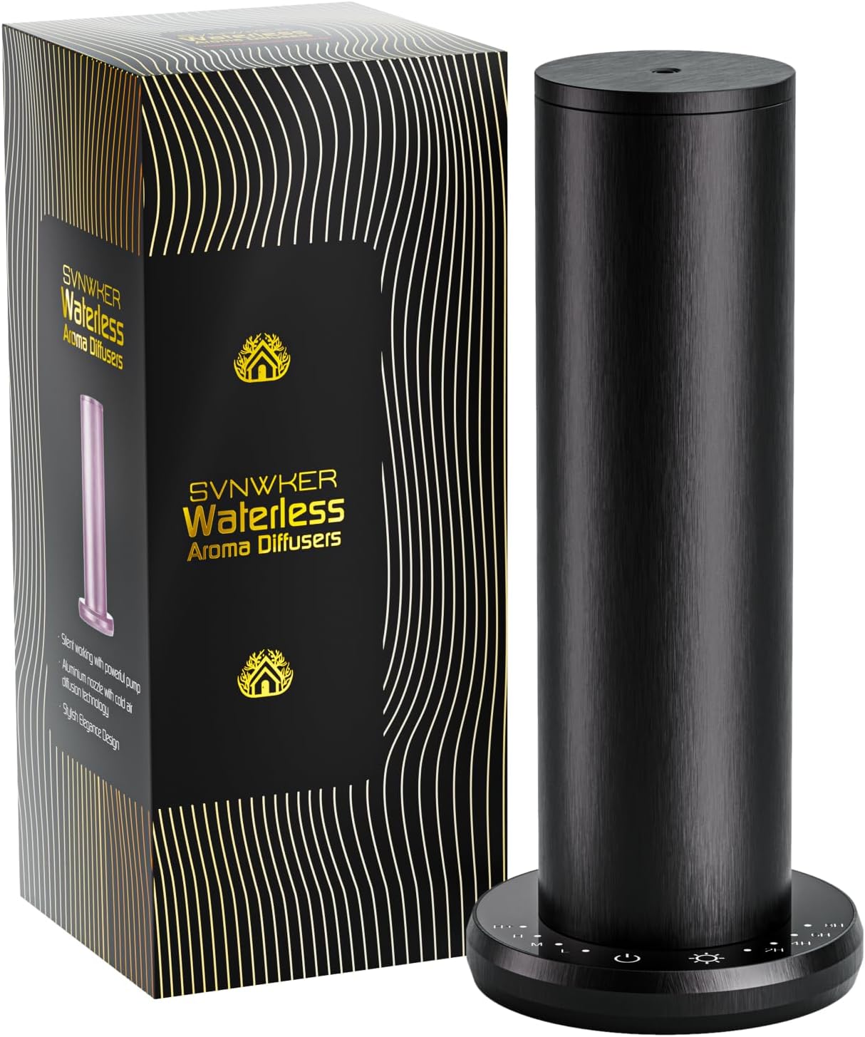 Waterless Essential Oil Diffuser,Aromatherapy Diffusers,Scent Diffusers for Home,Large Room, Hotel Scent Diffuser, 1000sq.ft, Aroma Diffusers (Black)