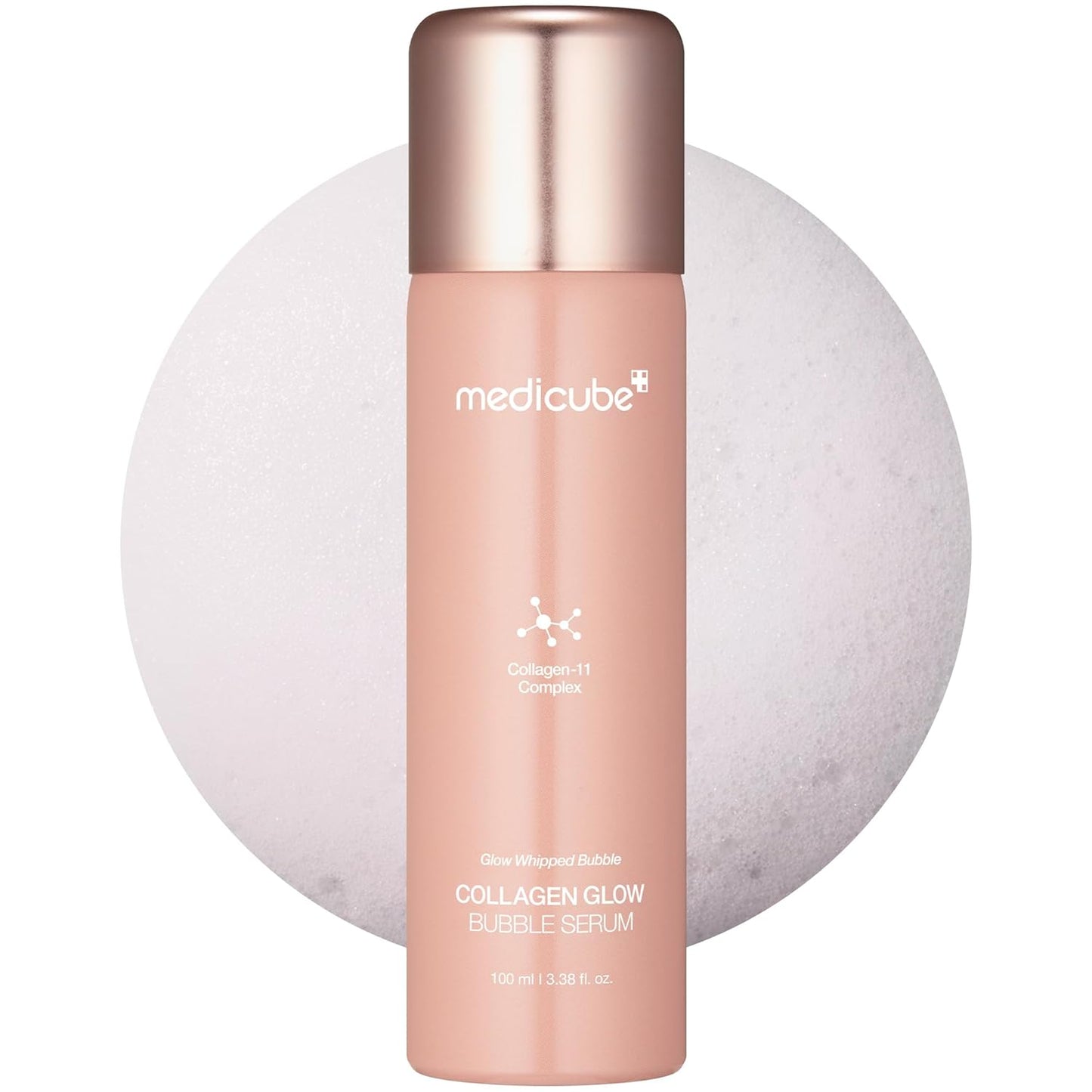 Medicube Collagen Glow Bubble Serum - Fast-absorbing bubble-type serum that gives you 24h Glow & Lifted Look - Korean skincare (3.38fl.oz.)