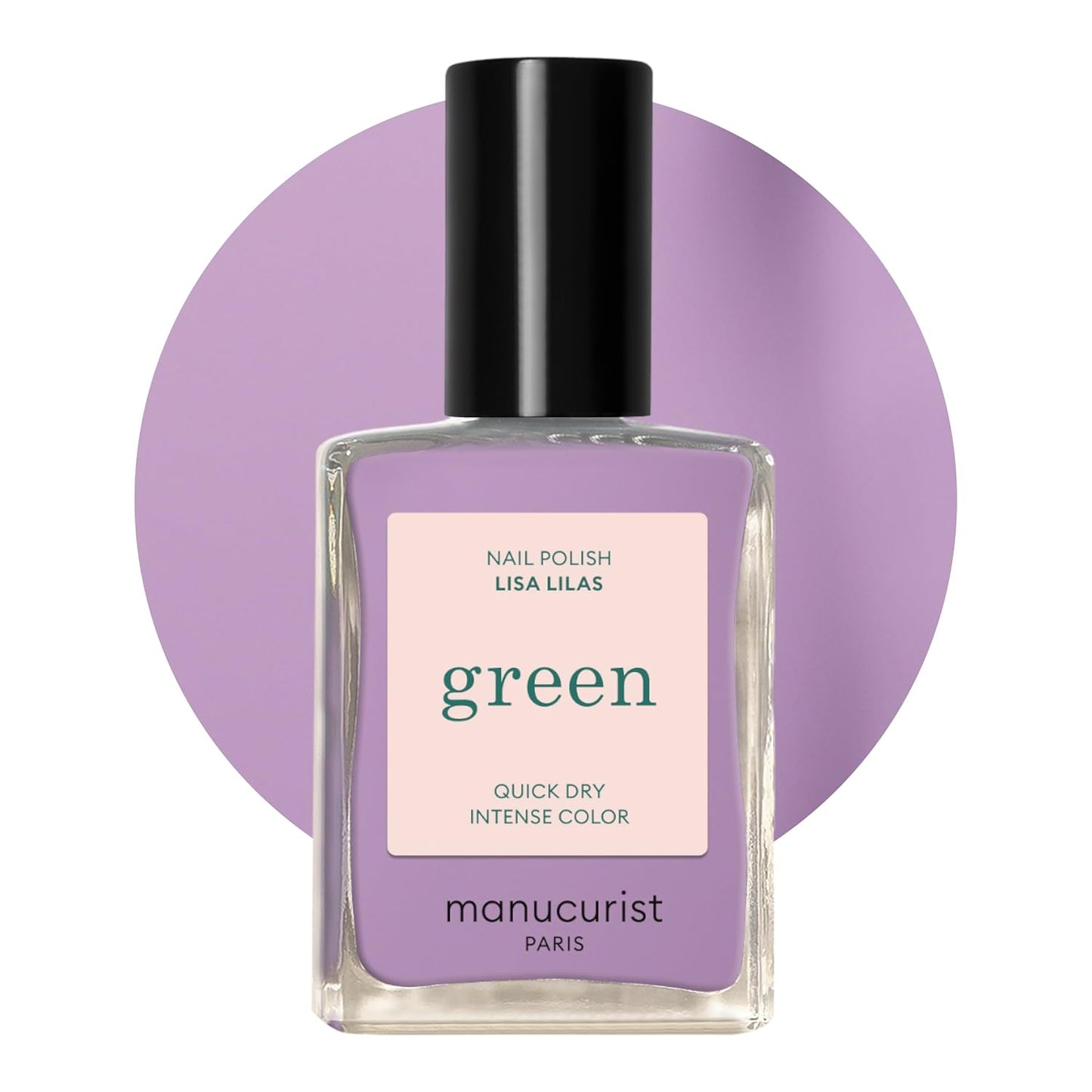 Manucurist • Green Nail Polish • Natural Classic Nail Polish 9-Free • Vegan and Plant-Based Nail Polish (81%) • Manicure & Nail Care • 0.5 fl oz (Lisa Lilas)