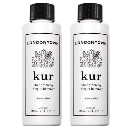 LONDONTOWN Acetone-Free Nail Polish Remover – Fast-Acting, Gentle Formula with Vitamins A & E, Removes Glitter & Dark Polish, Strengthens & Hydrates Nails, 4 fl oz each, Pack of 2