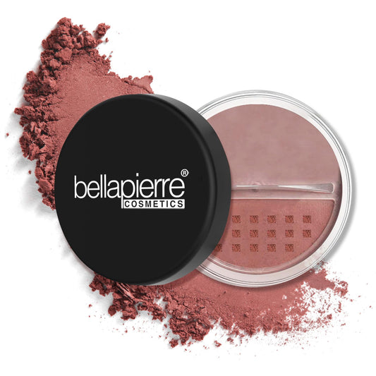 Bellapierre Mineral Blush – Loose Powder Blush, Lightweight Cheek Color, Warm Dewy Finish, Talc-Free, Hypoallergenic & Non-Toxic – 0.3 oz – Suede