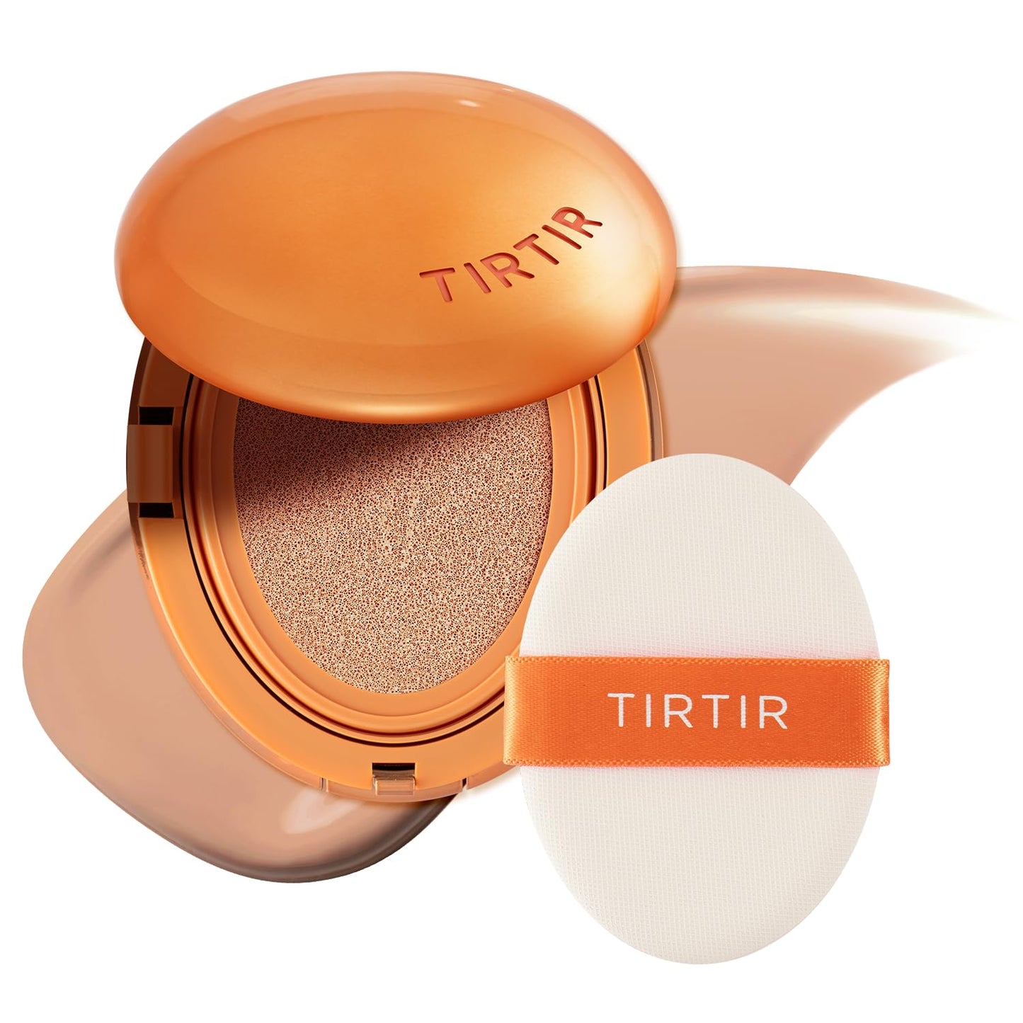TIRTIR Mask Fit Ai Filter Cushion Foundation | AI-Like Semi-Matte Finish - Up to 72-Hour Medium to Full Coverage Korean BB Cushion Make up Beauty, #25C Cool Taupe, 0.63 Fl Oz