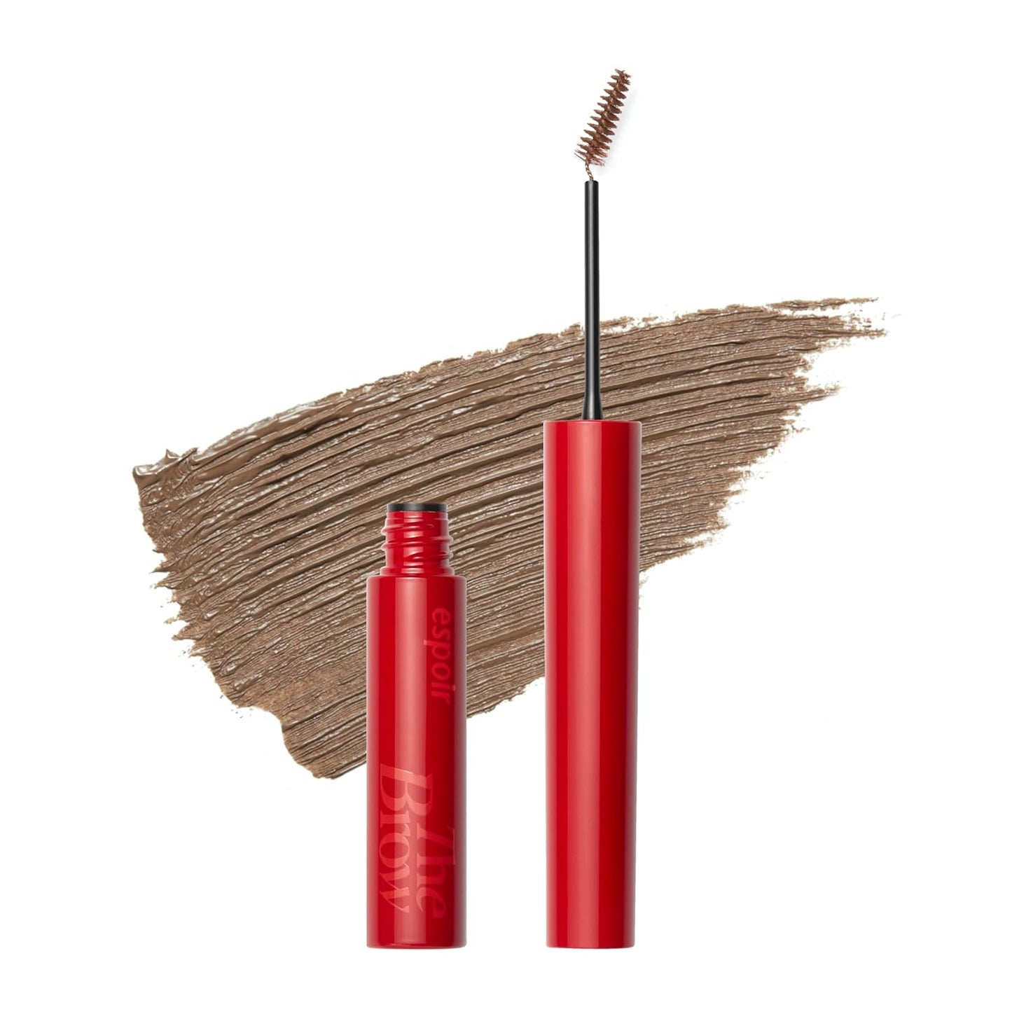 Espoir The Brow Color Fixing Cara #2 Taupe 0.1 fl oz | Easy Fixing without Clumping with Skinny Brush | Long Lasting Smudgeproof Eyebrow Mascara | Soft Mood Coloring Tinted Gel | Korean Eye Makeup